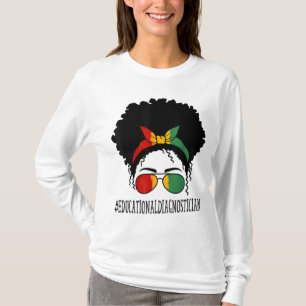T-shirt Diagnostic éducatif Messing Bun Noir Histoire