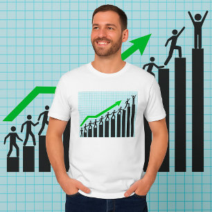 T-shirt Diagramme à barres de progression de réussite de c