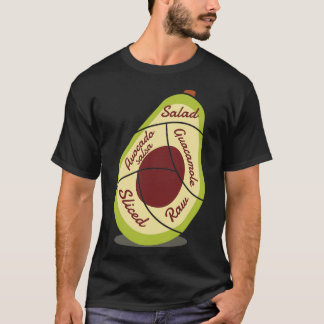 T-shirt Diagramme Chef Boucher Avocado