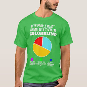 T-shirt Diagramme circulaire drôle pour daltonien Citation