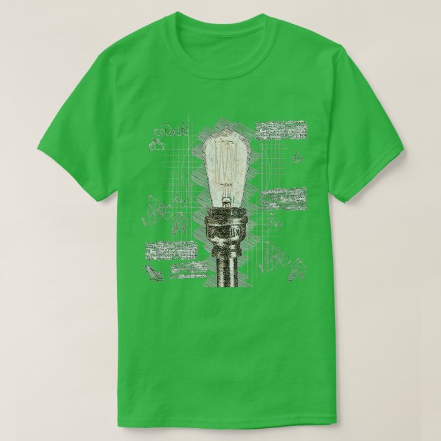 T-shirt Diagramme d'ampoule électrique (Design devant)
