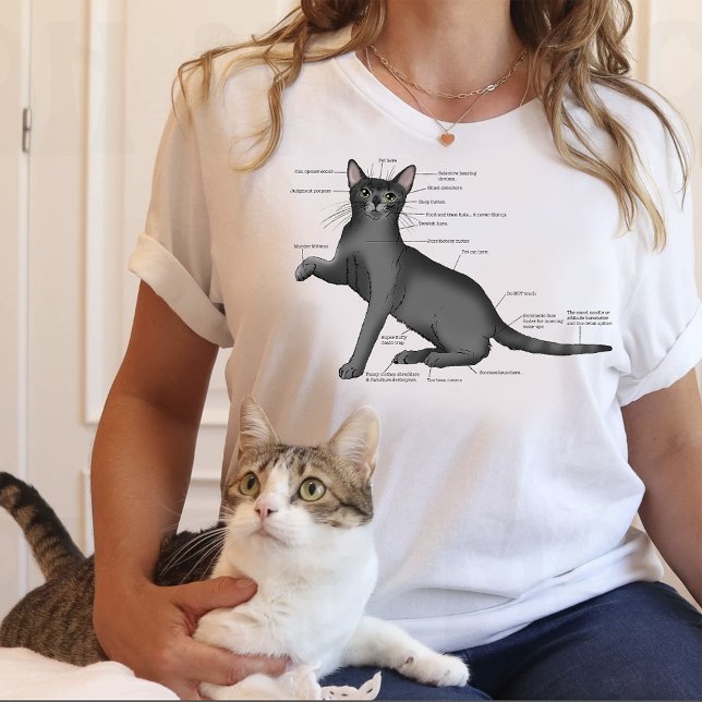 T-shirt Diagramme d'anatomie de chat drôle humour nerd (Créateur téléchargé)