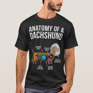 T-shirt Diagramme d'anatomie de teckel