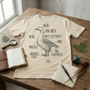 T-shirt Diagramme d'anatomie d'oie