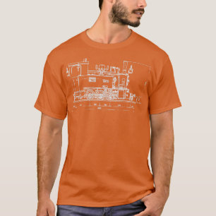 T-shirt Diagramme de câblage à vapeur Locomotive