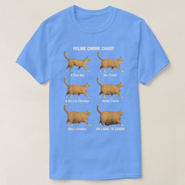 T-shirt Diagramme de chat Feline-Chonk Drôle-Dank Mème (Design devant)
