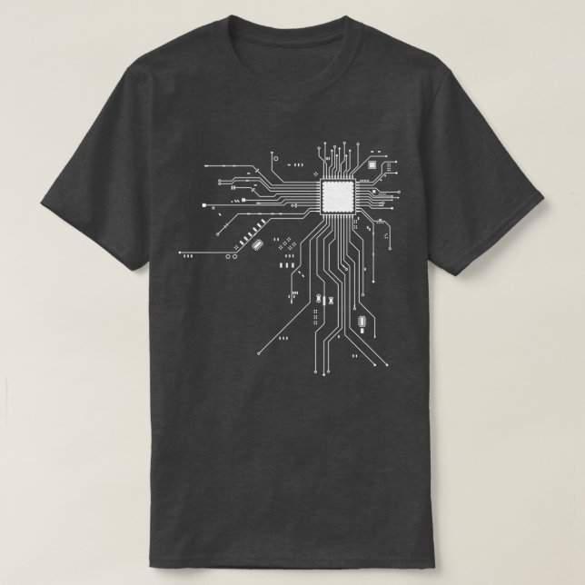 T-shirt Diagramme de circuit processeur (Design devant)