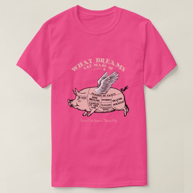 T-shirt Diagramme de cochon volant (Design devant)