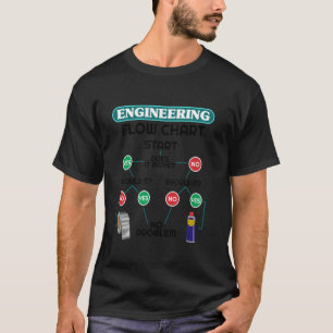 T-shirt Diagramme de flux d'ingénierie Ingénieur chimiste