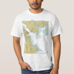 T-shirt Diagramme de la baie de chesapeake