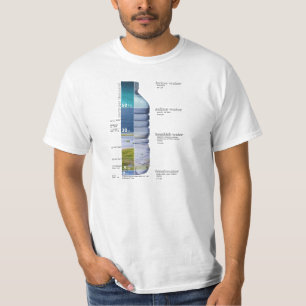 T-shirt Diagramme de salinité de l'eau saumure sel doux sa
