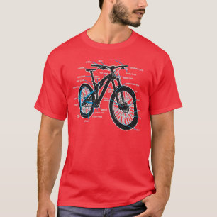 T-shirt Diagramme de vélo Parties d'un VTT