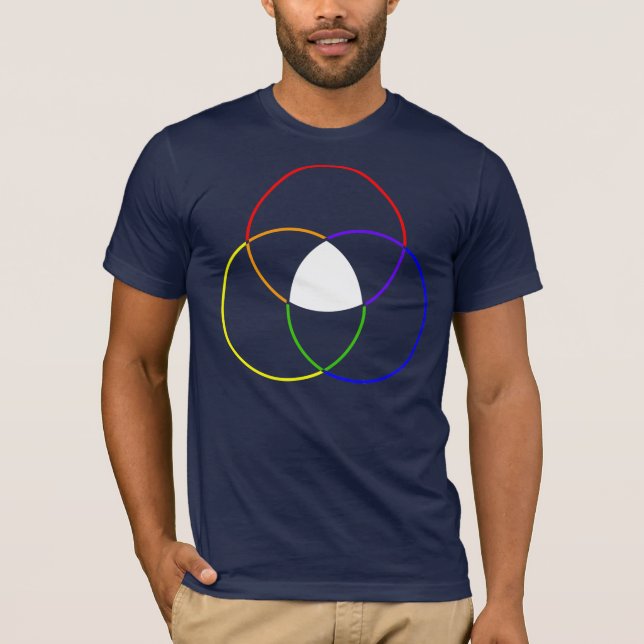 T-shirt diagramme de venn couleur (Devant)