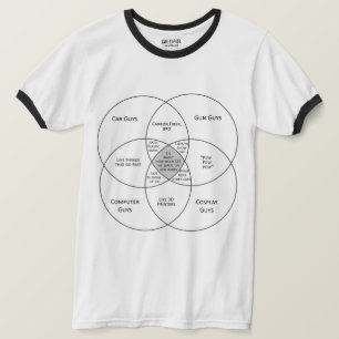 T-shirt Diagramme de Venn des hommes