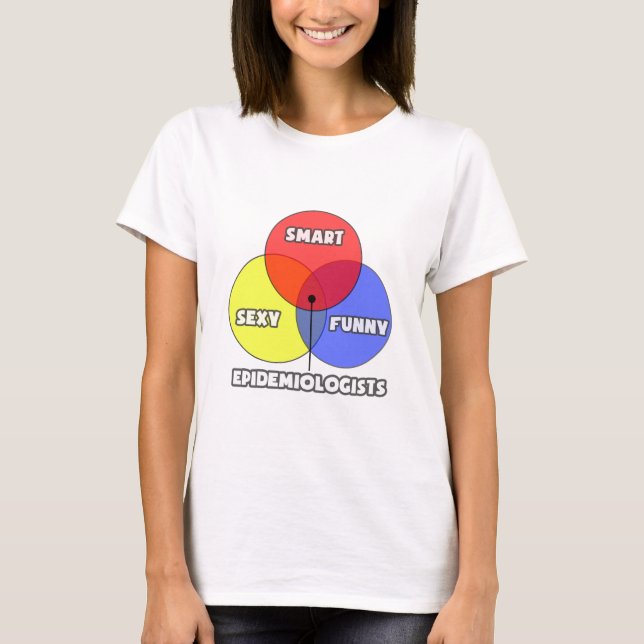 T-shirt Diagramme de Venn .. Épidémiologiste (Devant)