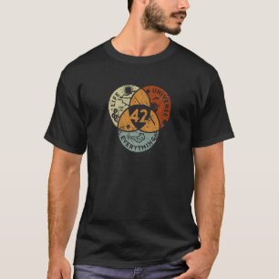 T-shirt Diagramme de Venn La Vie L'Univers et Tout 42