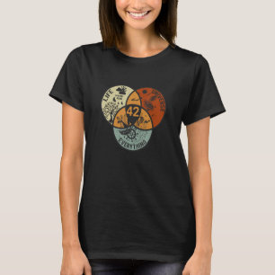 T-shirt Diagramme de Venn La Vie L'Univers et Tout 42