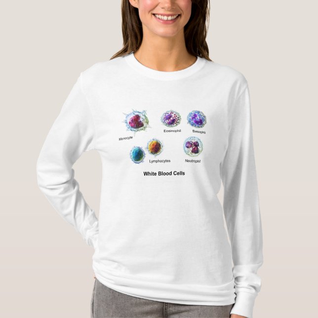 T-shirt Diagramme des leucocytes de globules blancs (Devant)