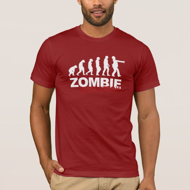 T-SHIRT DIAGRAMME D'ÉVOLUTION DE ZOMBI (Devant)