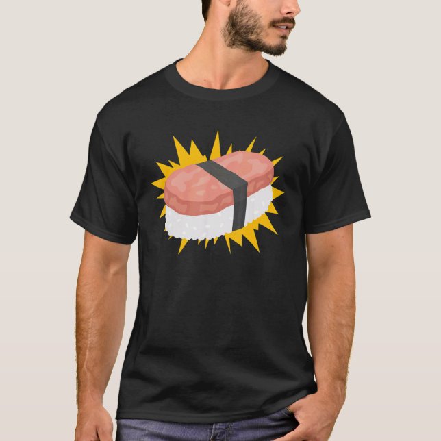 T-shirt Diagramme d'instruction alimentaire Spam Musubi ja (Devant)