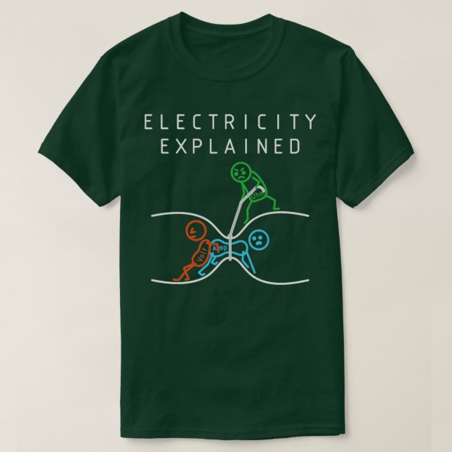 T-shirt Diagramme Électricité Expliqué Ohms (Design devant)
