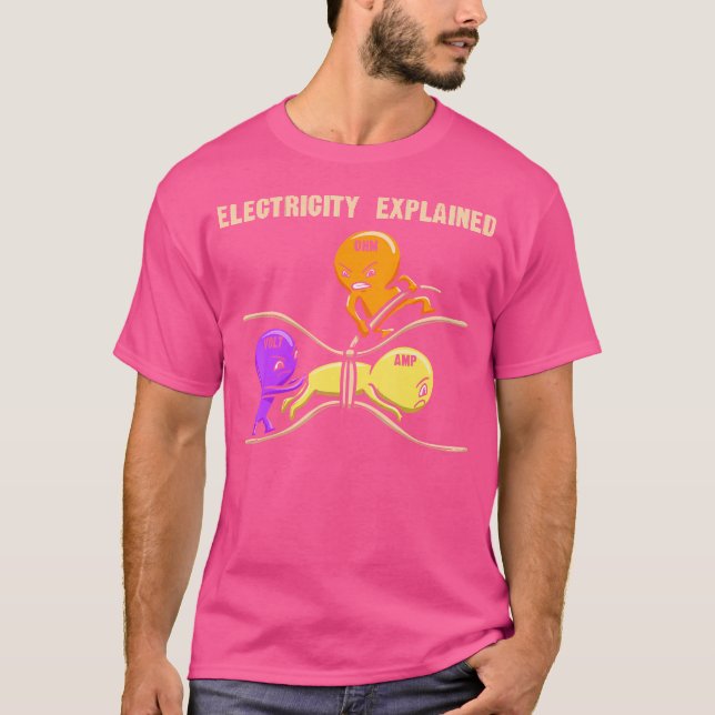 T-shirt Diagramme Électricité Expliqué Ohms Watt (Devant)