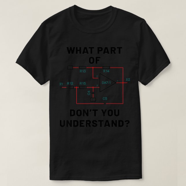 T-shirt Diagramme électronique Ingénieur électrique drôle  (Design devant)