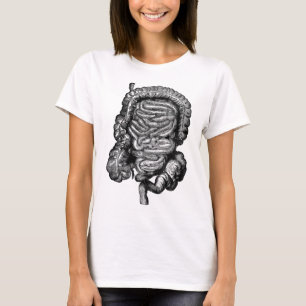 T-SHIRT DIAGRAMME INTESTINES VINTAGE