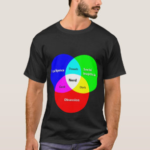 T-shirt Diagramme nerd de Venn T