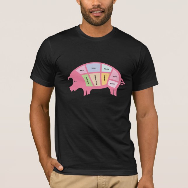 T-shirt Diagramme porcin (Devant)