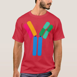 T-shirt Diagrammes de biologie de la structure colorée des