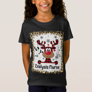 T-Shirt Dialyse blanchie Infirmière Reindeer de vie Noël P