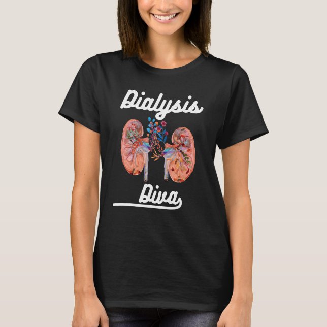 T-shirt Dialyse Cute Diva Kidney Team Néphrologie Dialyse (Devant)