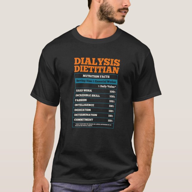 T-shirt Dialyse Diététique Diététique Diététique Médicale  (Devant)