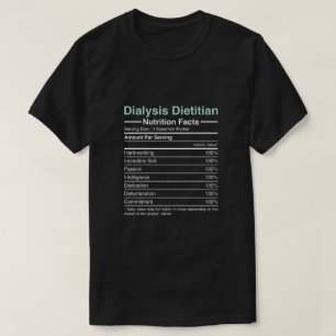T-shirt Dialyse Diététiste Nutrition Facts - Néphrologie