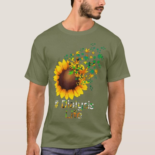 T-shirt Dialyse hémodialyse vie tournesol (Devant)