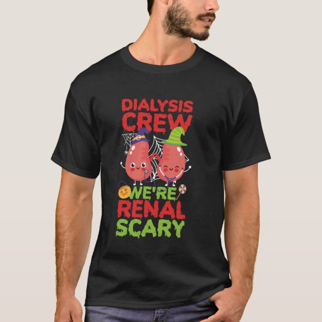 T-shirt Dialyse Infirmière Technicien Technique Halloween  (Devant)