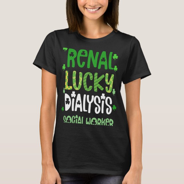 T-shirt Dialyse Jour de la Saint Patrick travailleur socia (Devant)