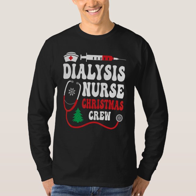 T-shirt Dialyse Nétphrologie de l'équipage de Noël (Devant)