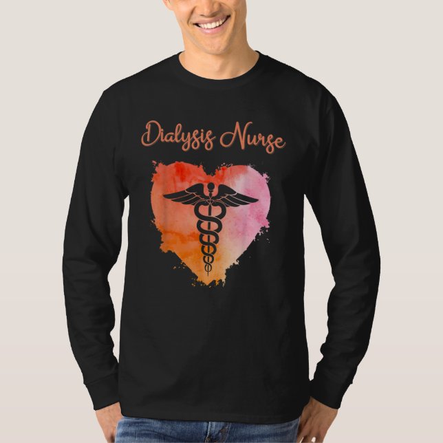 T-shirt Dialysis Nurse   Nurses Nursing Graduation Caduceu (Devant)