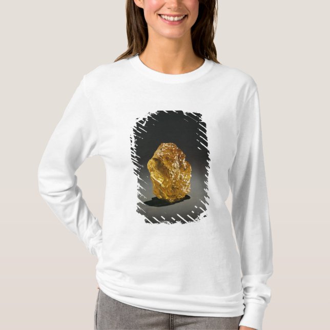 T-shirt Diamant à l'état brut jaune (Devant)