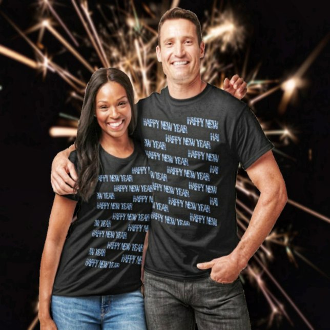 T-shirt Diamant bleu HNY (A HNY Diamond T-Shirt, is festive enough to celebrate, and welcome in the New Year!)