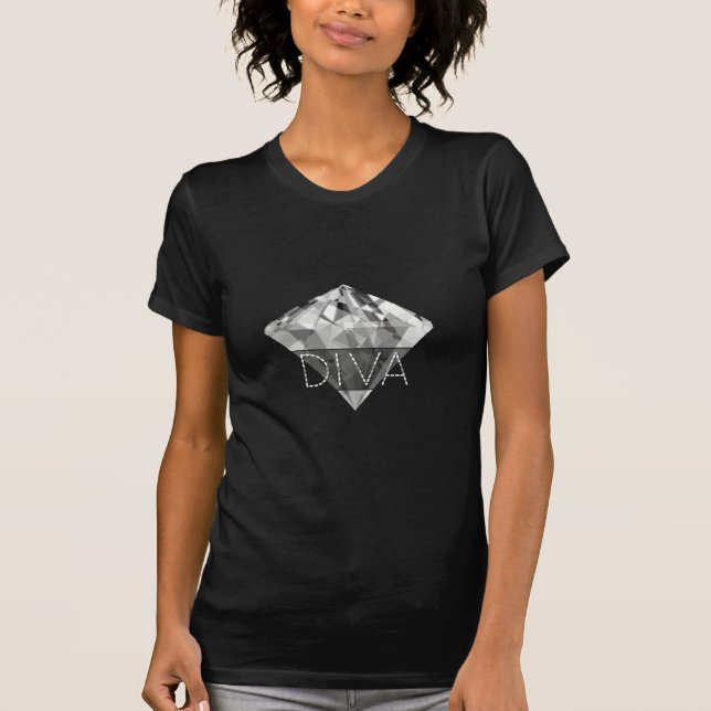 T-shirt Diamant Bling de diva (Devant)