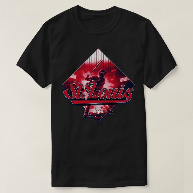T-shirt Diamant de base-ball de St Louis Design (Design devant)