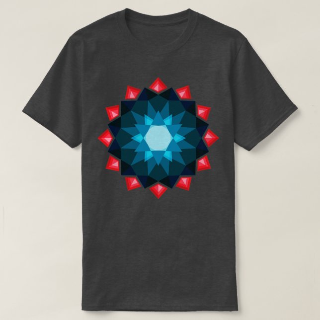 T-shirt diamant de mandala en cristal (Design devant)