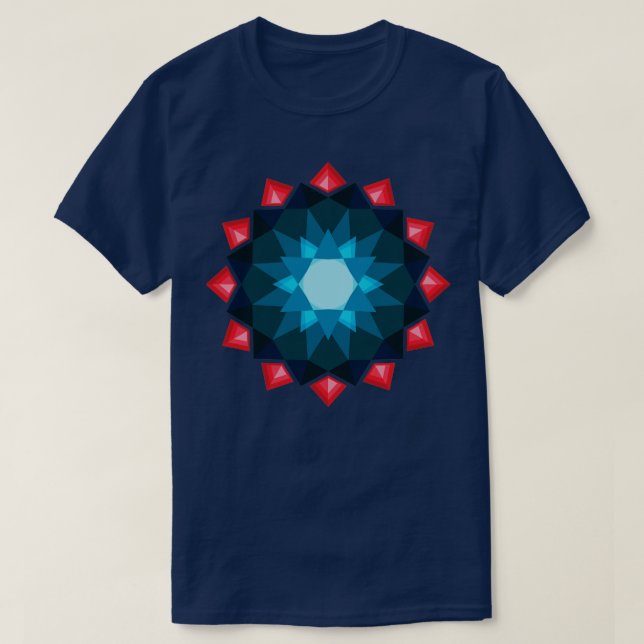 T-shirt diamant de mandala en cristal (Design devant)