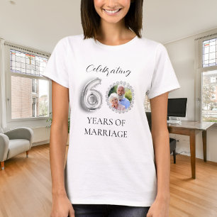 T-shirt diamants de la photo du 60e anniversaire du mariag