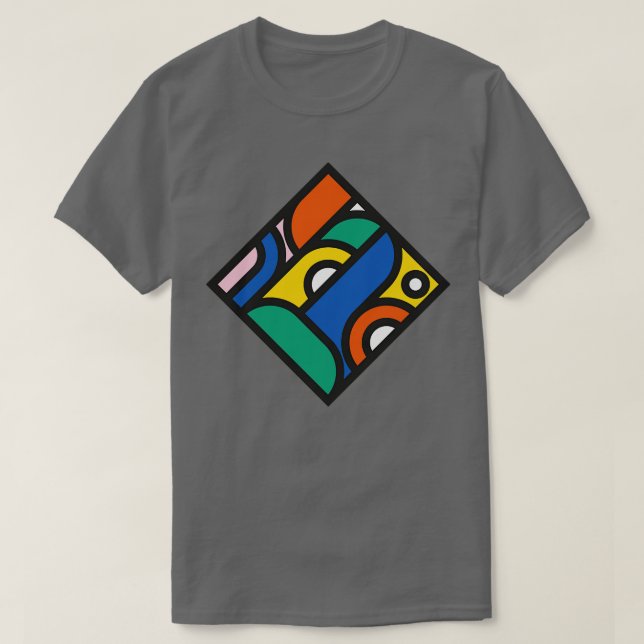 T-shirt Diamants Lecture géométrique d (Design devant)
