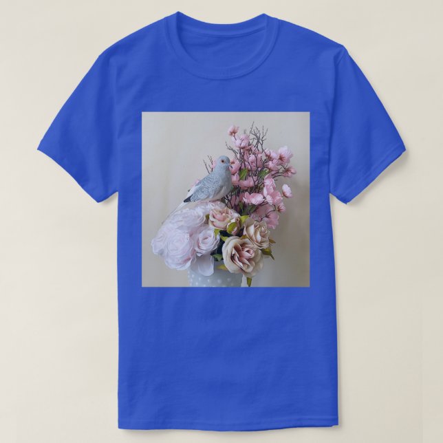 T-shirt Diamond Dove sur fleurs (Design devant)