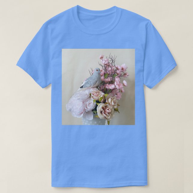 T-shirt Diamond Dove sur fleurs 2 (Design devant)